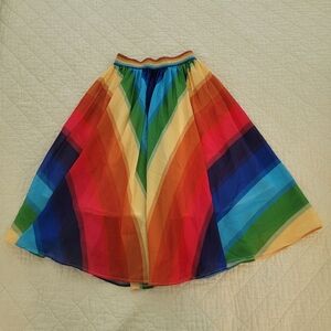 Lola and the boys rainbow twirl midi skirt Sz 8